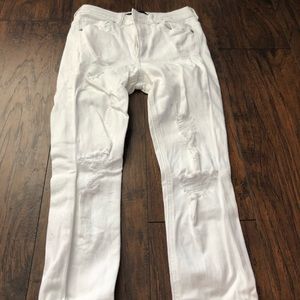 white ripped jeans